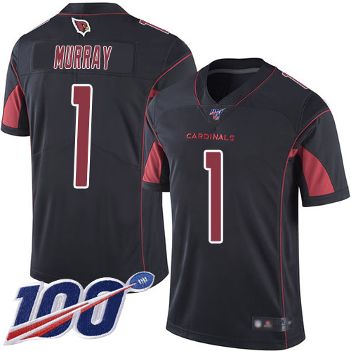 Arizona Cardinals Limited Black Men Kyler Murray Jersey NFL Football 1 100th Season Rush Vapor Untouchable